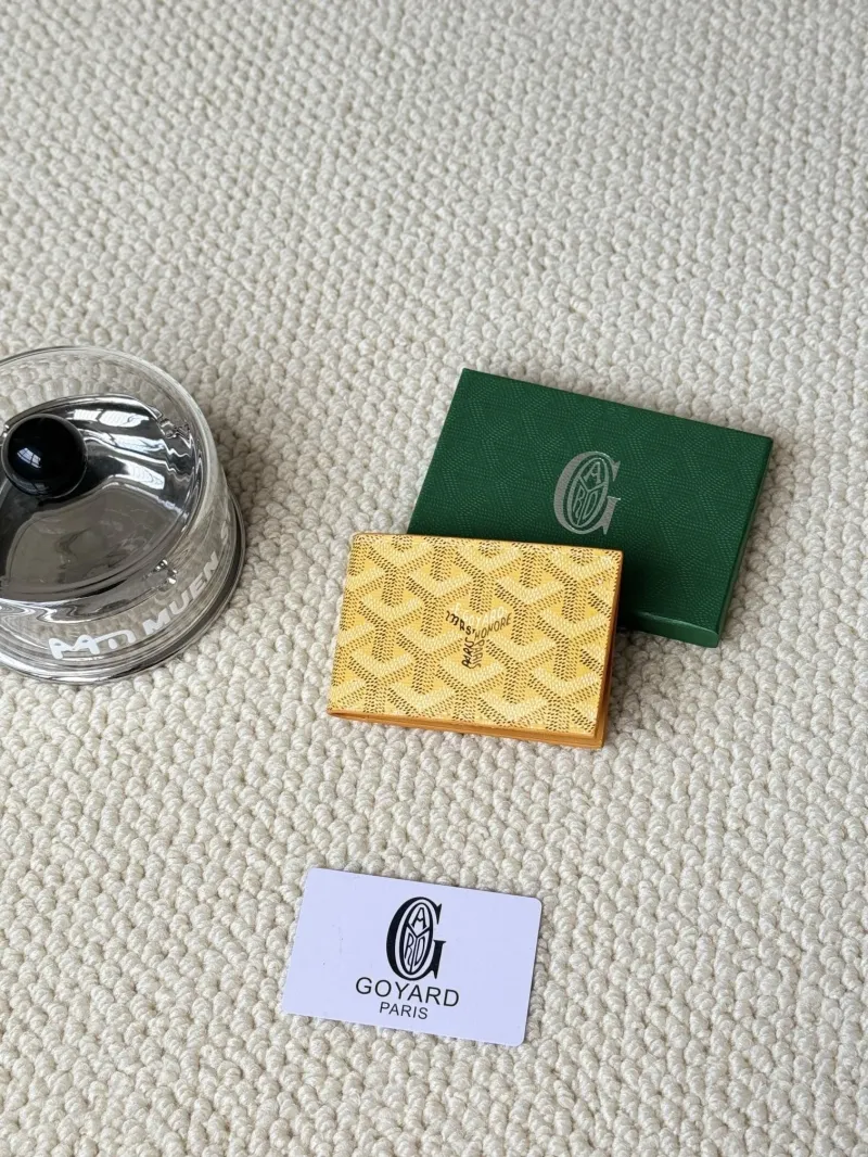 Goyard Yellow Leather Bifold Wallet