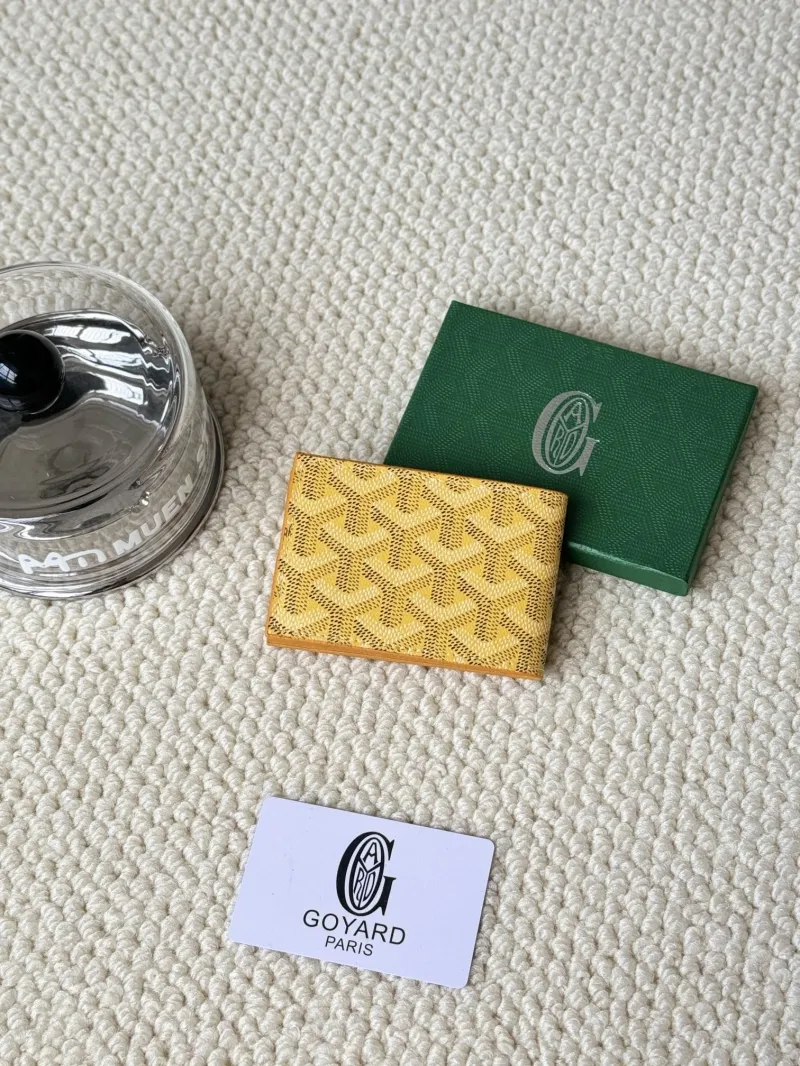 Alternative view of Goyard Yellow Leather Bifold Wallet