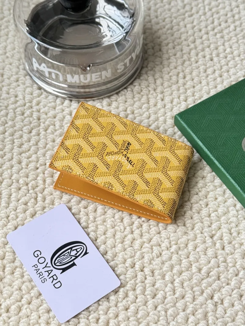 Goyard Yellow Leather Bifold Wallet - Image 3