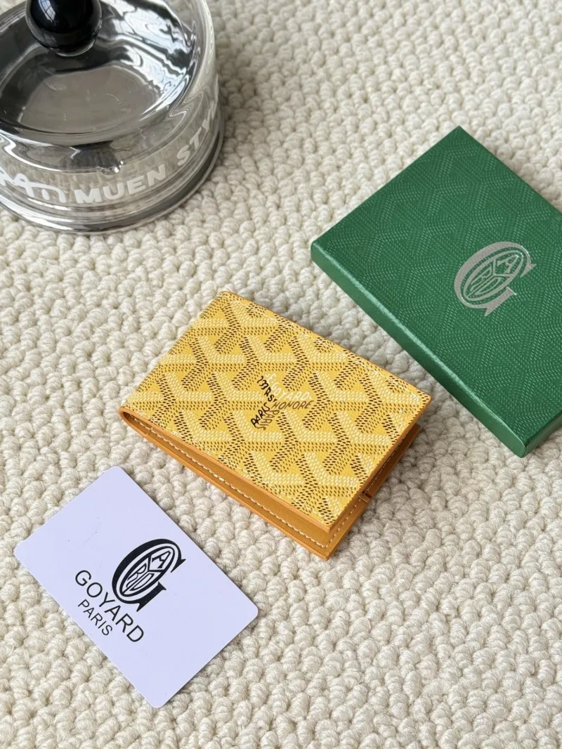 Goyard Yellow Leather Bifold Wallet - Image 4