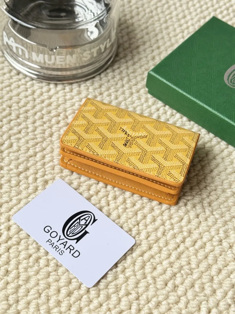 Goyard Yellow Mini Card Wallet - Image 3