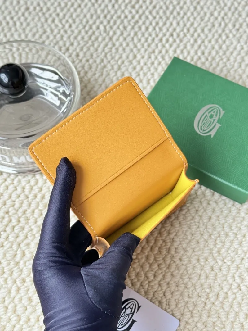Goyard Yellow Mini Card Wallet - Image 6