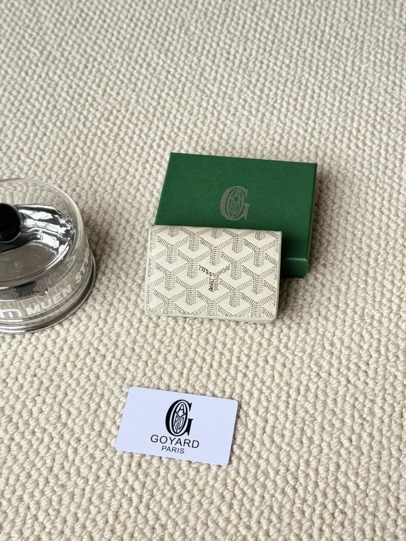 Goyard Beige Mini Card Wallet