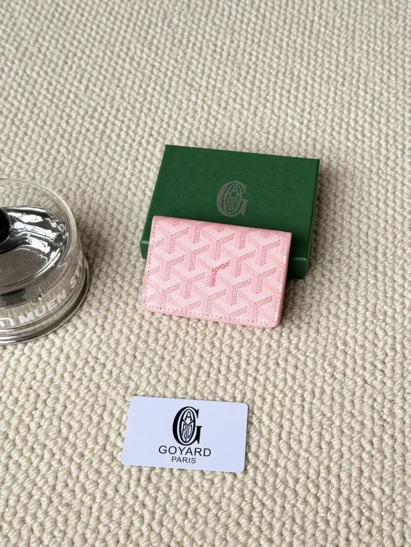 Goyard Pink Mini Card Wallet