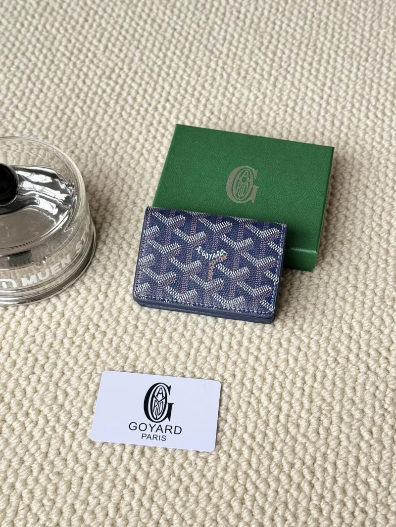 Goyard Blue Compact Card Wallet