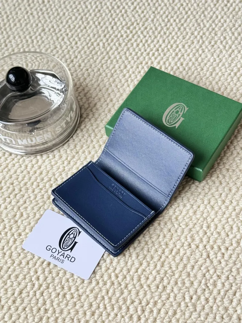 Goyard Blue Compact Card Wallet - Image 4