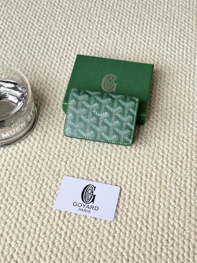 Goyard Green Card Holder Wallet