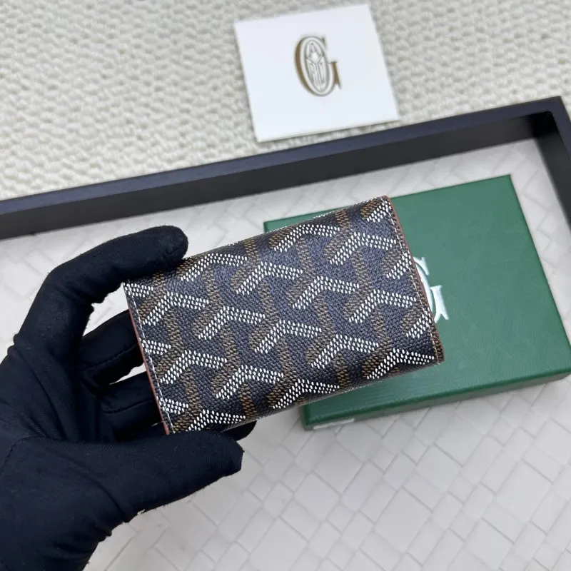 Goyard Black Monogram Leather Wallet - Image 3
