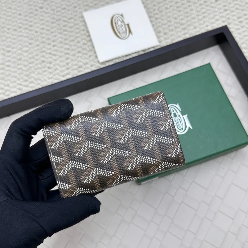 Goyard Brown Monogram Compact Wallet SKU 117 - Image 3