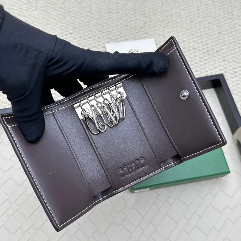 Goyard Brown Monogram Compact Wallet SKU 117 - Image 4