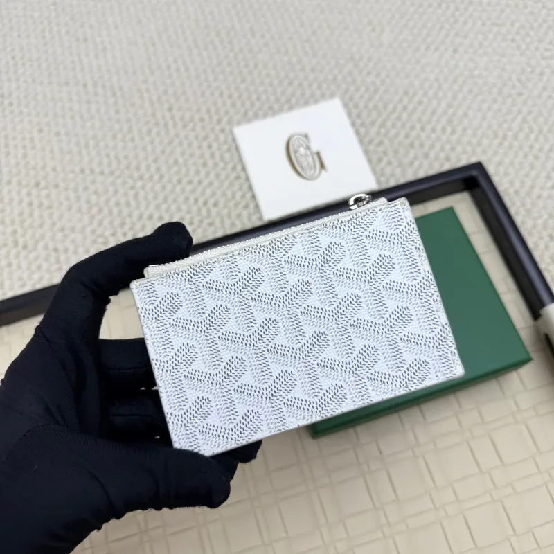 Alternative view of Goyard White Zip Card Wallet 124