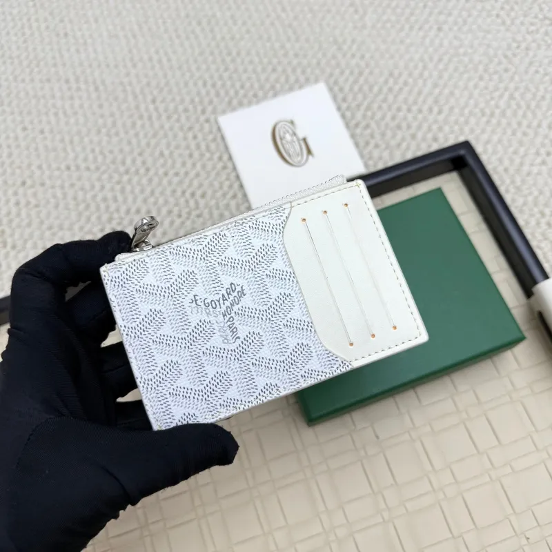 Goyard White Zip Card Wallet 124 - Image 3