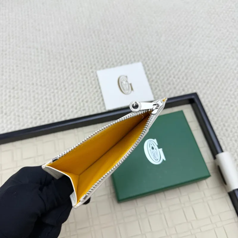 Goyard White Zip Card Wallet 124 - Image 6