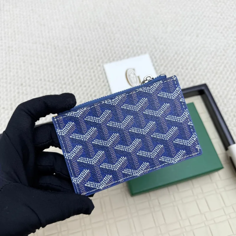 Alternative view of Goyard Blue Zip Card Holder Wallet