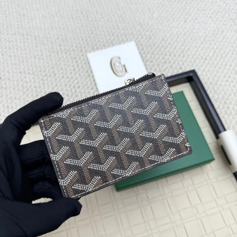 Alternative view of Goyard Dark Brown Zip Card Wallet