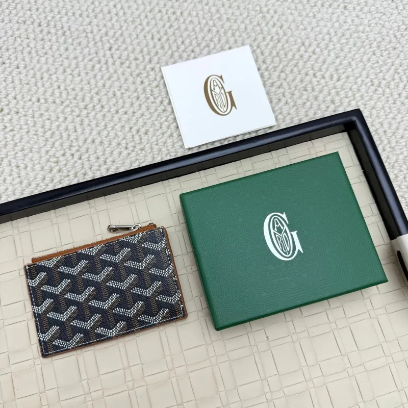 Goyard Monogram Zip Card Wallet