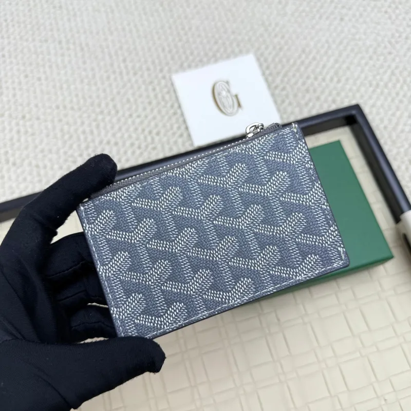 Alternative view of Goyard Gray Zip Card Holder Wallet