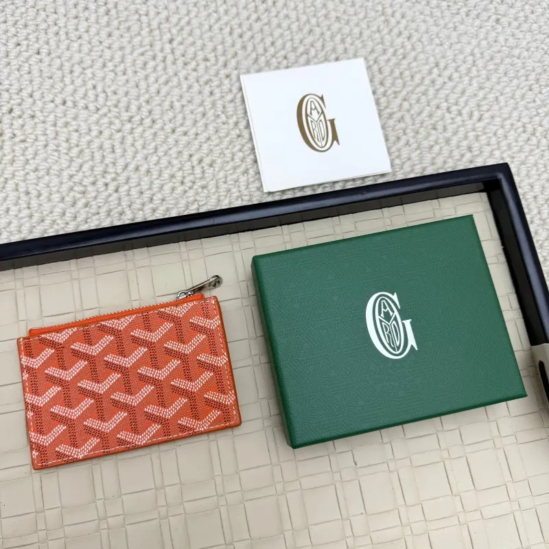 Goyard Orange Zip Card Wallet