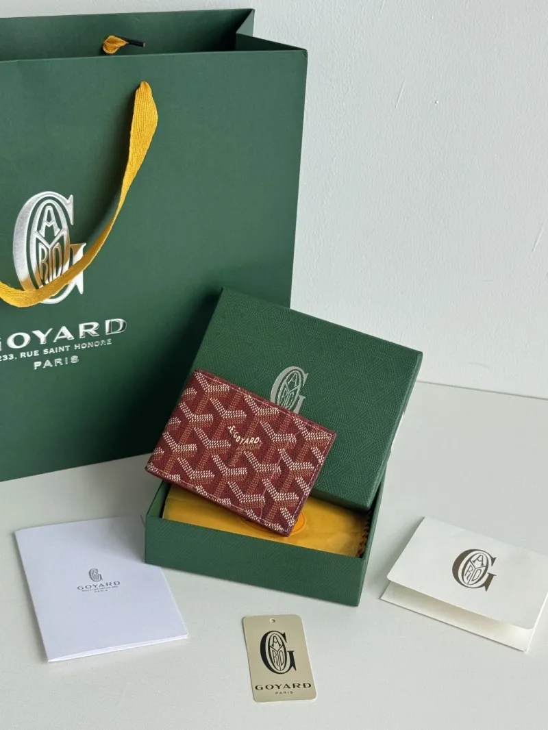 Goyard Red Bifold Leather Wallet