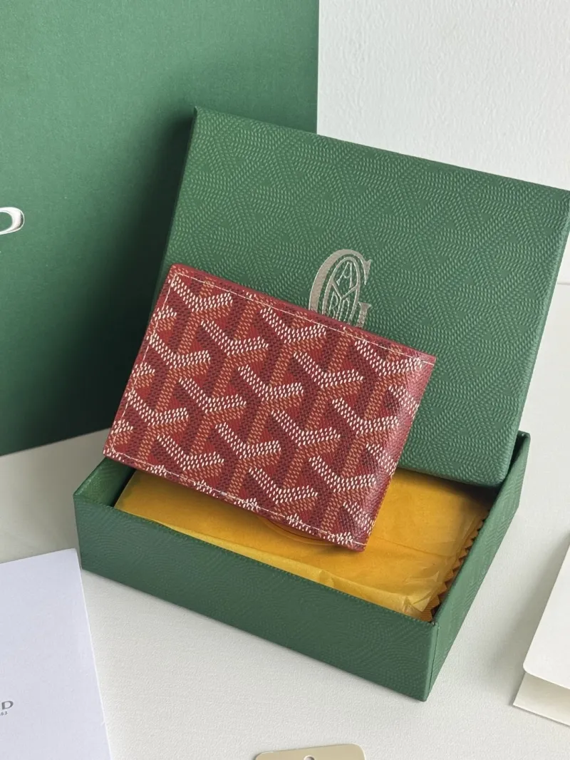 Goyard Red Bifold Leather Wallet - Image 3