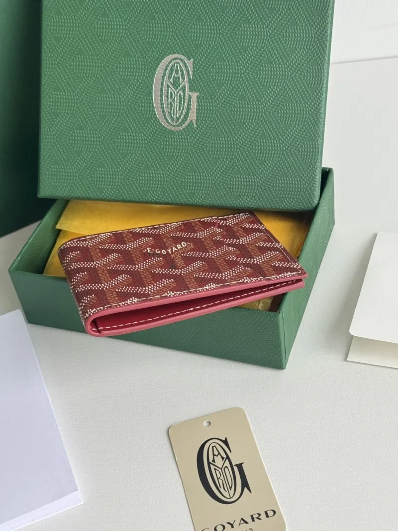 Goyard Red Bifold Leather Wallet - Image 5