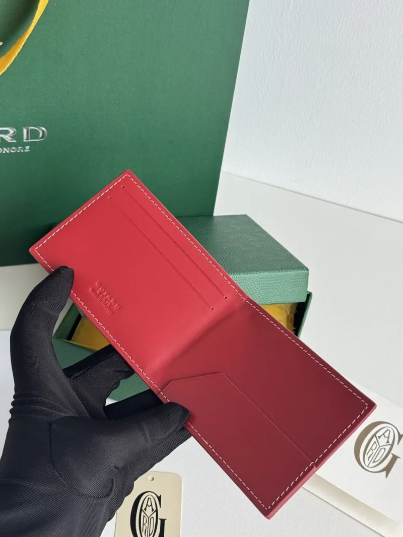 Goyard Red Bifold Leather Wallet - Image 7