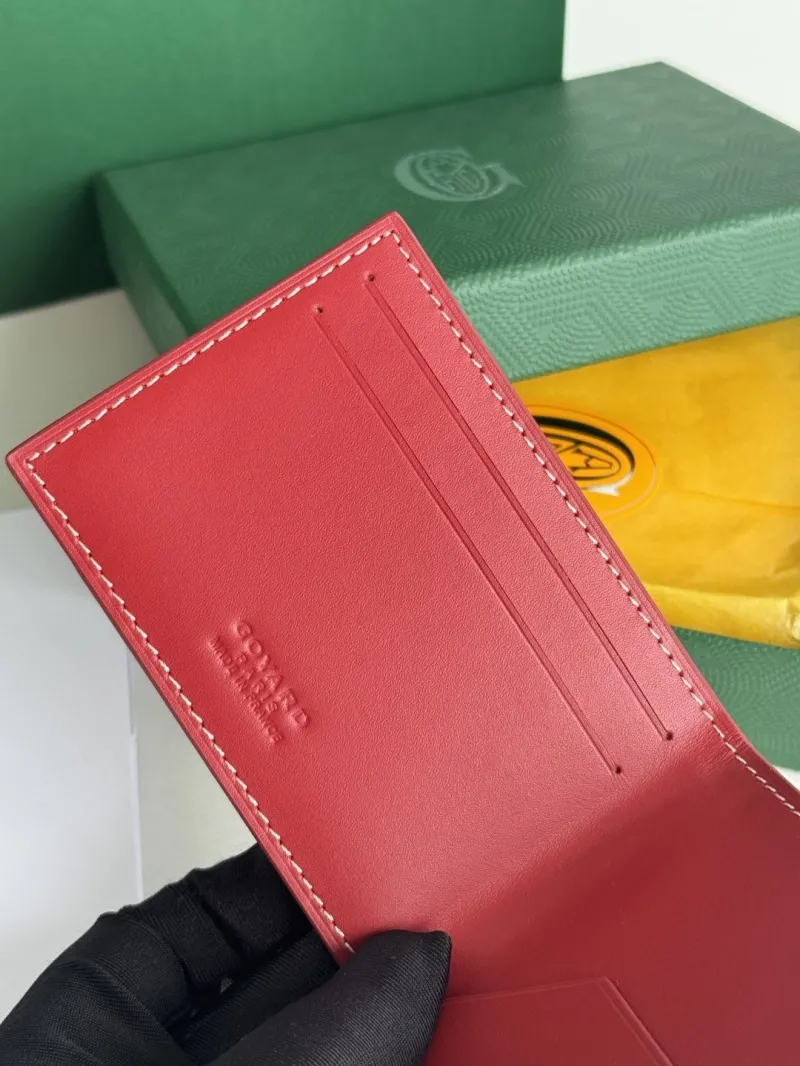 Goyard Red Bifold Leather Wallet - Image 8
