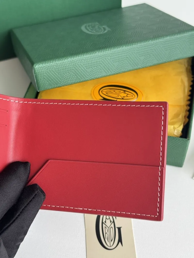 Goyard Red Bifold Leather Wallet - Image 9