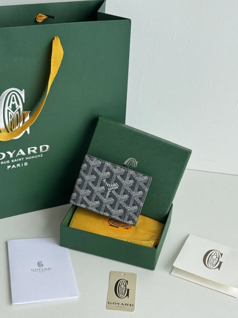 Goyard Gray Monogram Card Wallet