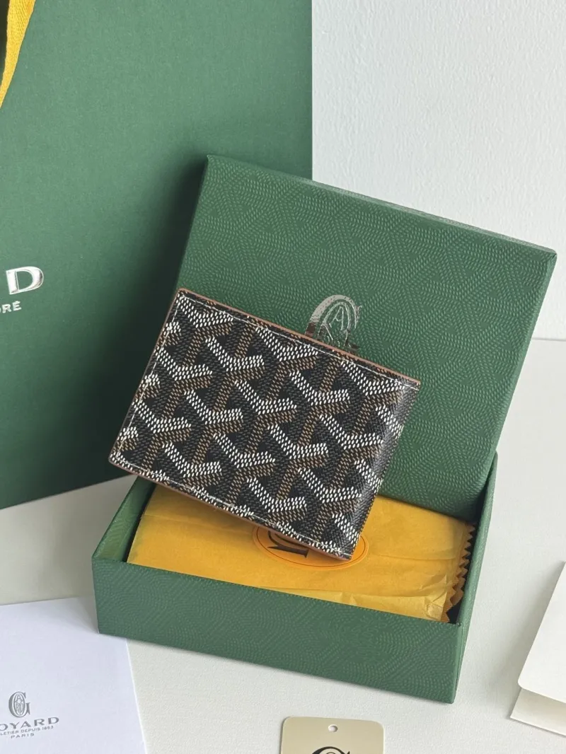 Goyard Signature Bifold Leather Wallet - Image 3
