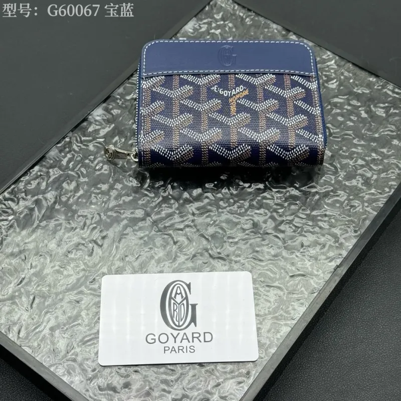Goyard G60067 Royal Blue Zip Wallet
