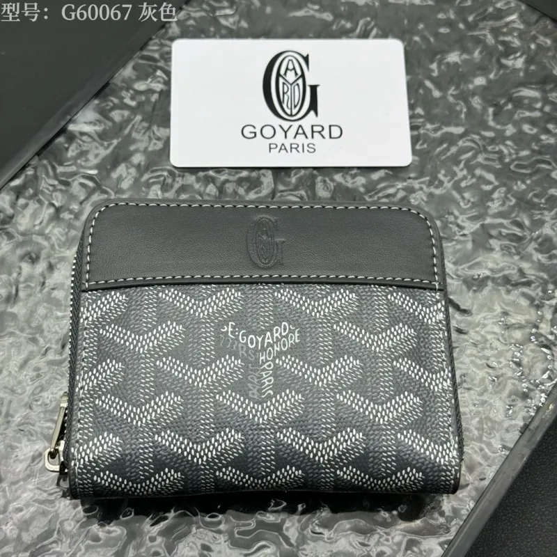 Alternative view of Goyard G60067 Gray Zip Wallet