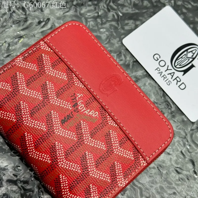 Goyard Red Zip Wallet Model G60067 - Image 5