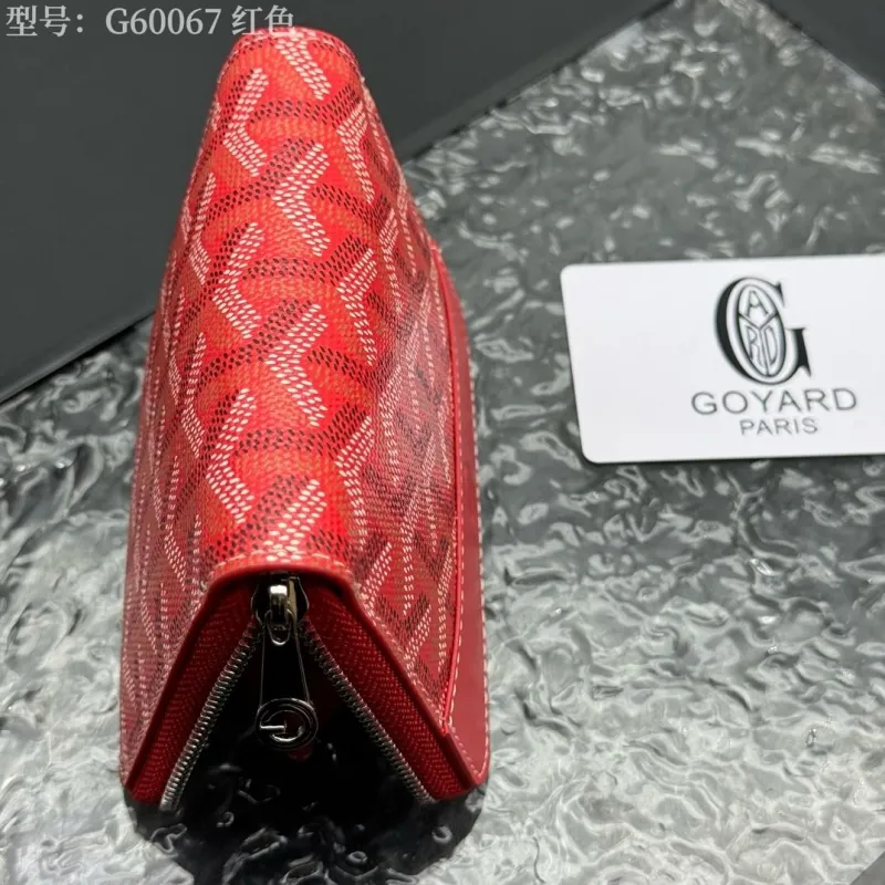 Goyard Red Zip Wallet Model G60067 - Image 7