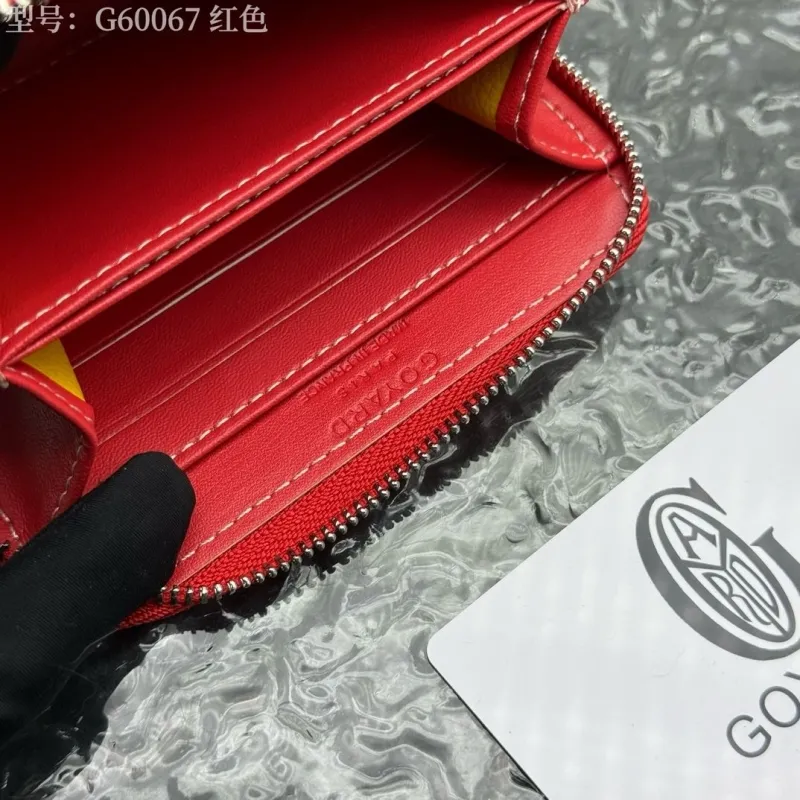 Goyard Red Zip Wallet Model G60067 - Image 8