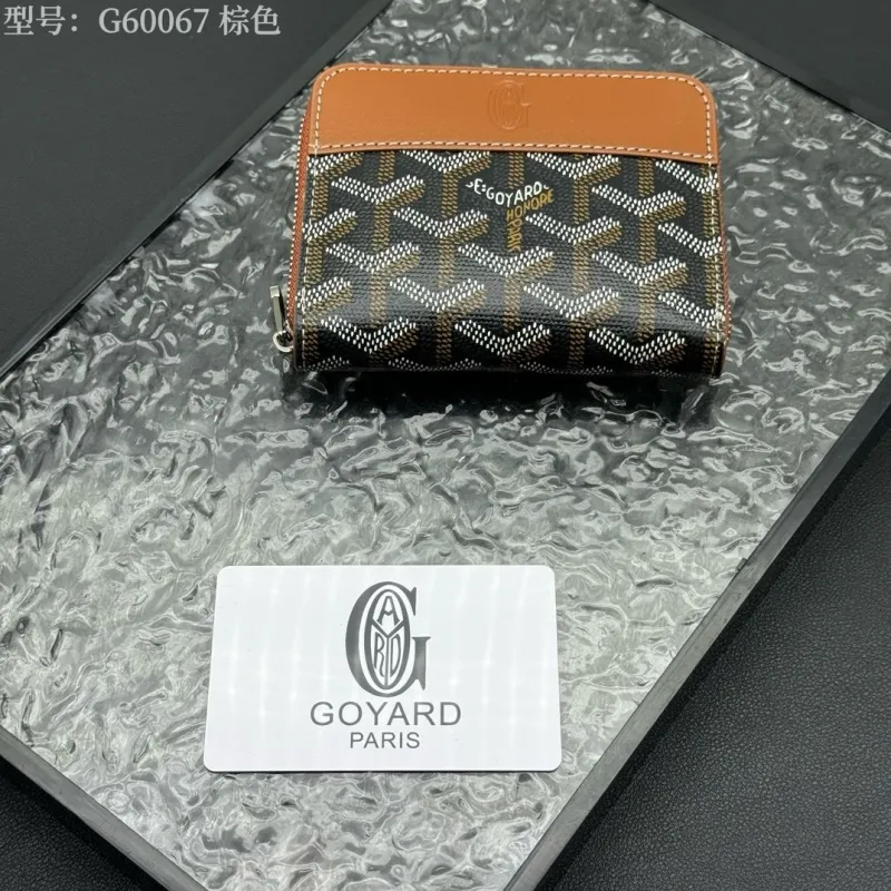 Goyard G60067 Brown Zip Wallet