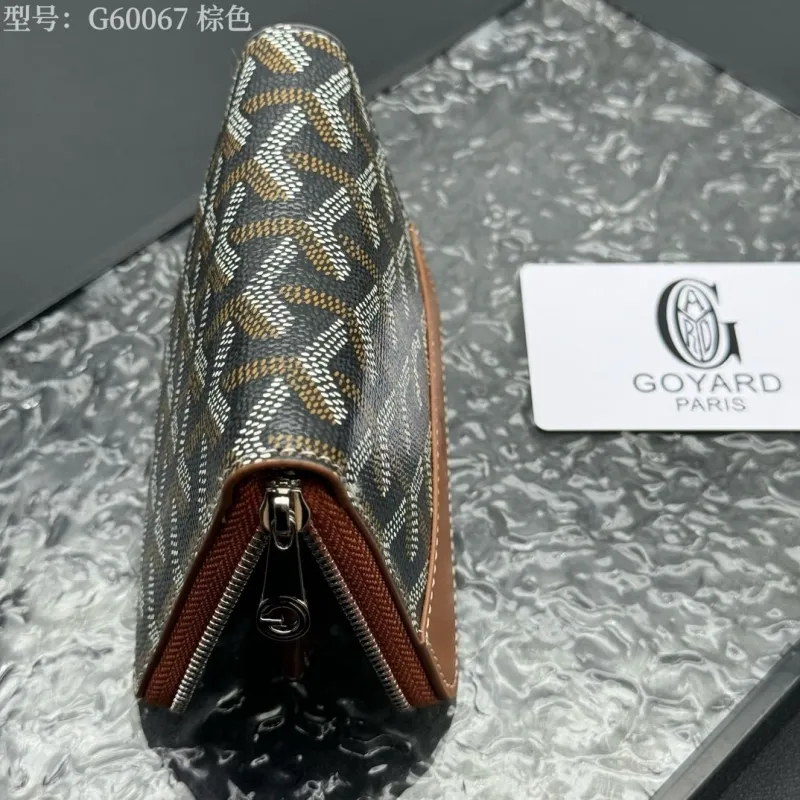 Goyard G60067 Brown Zip Wallet - Image 8