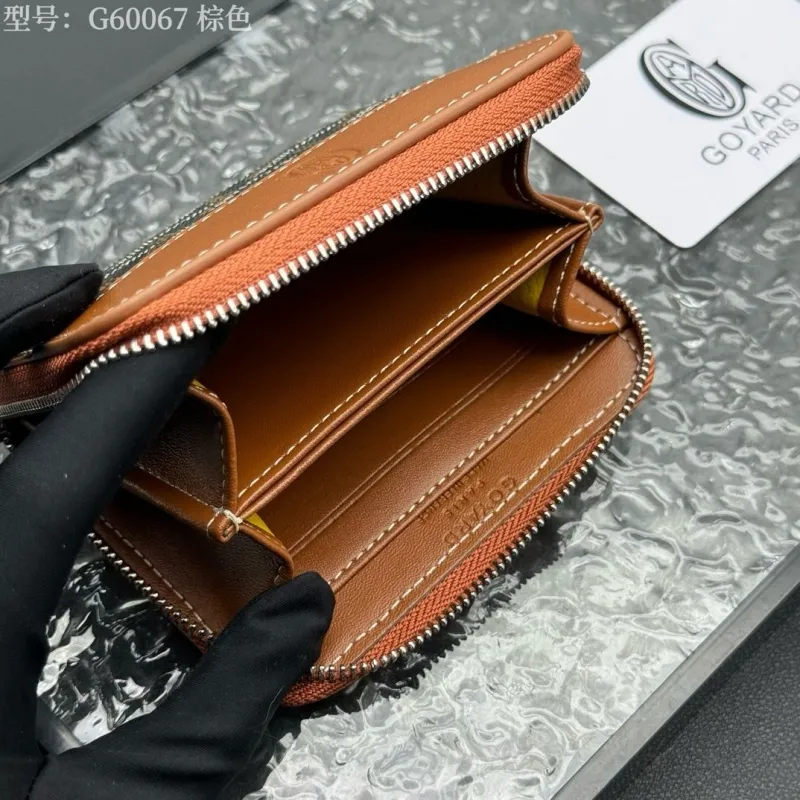 Goyard G60067 Brown Zip Wallet - Image 9