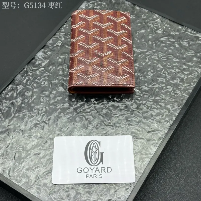 Goyard G5134 Burgundy Card Wallet