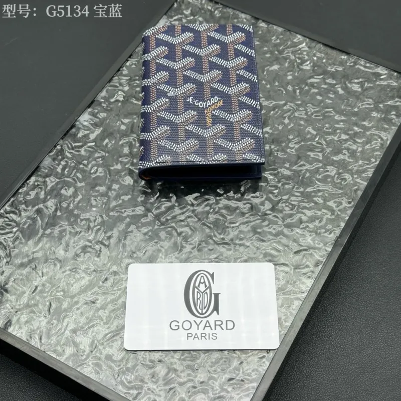 Goyard G5134 Navy Blue Bifold Wallet