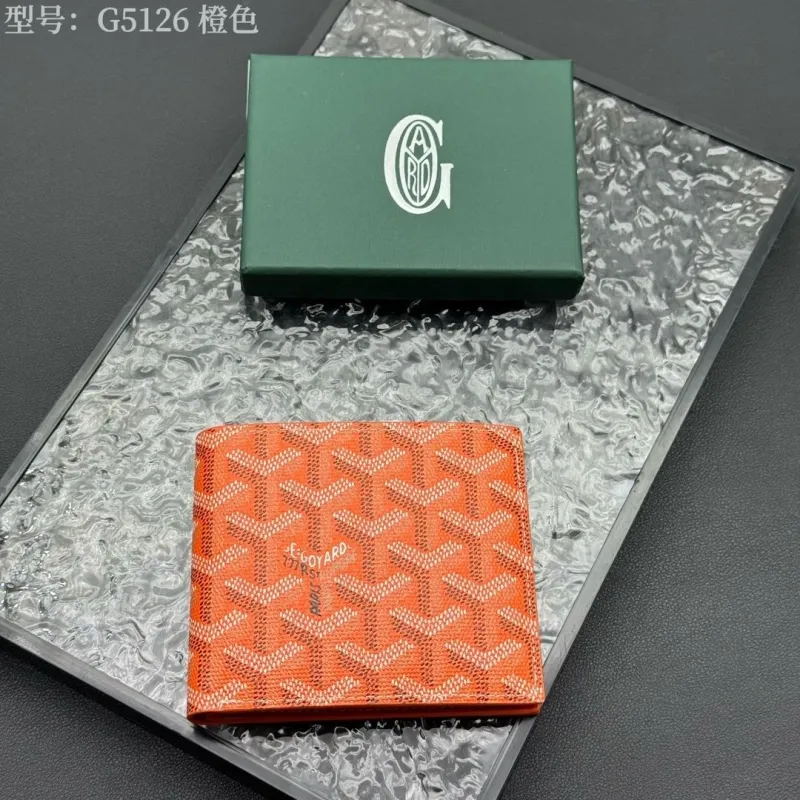 Goyard G5126 Orange Bifold Wallet