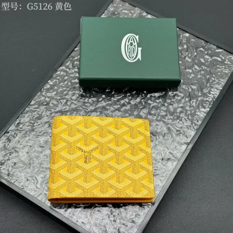 Goyard G5126 Yellow Bifold Wallet