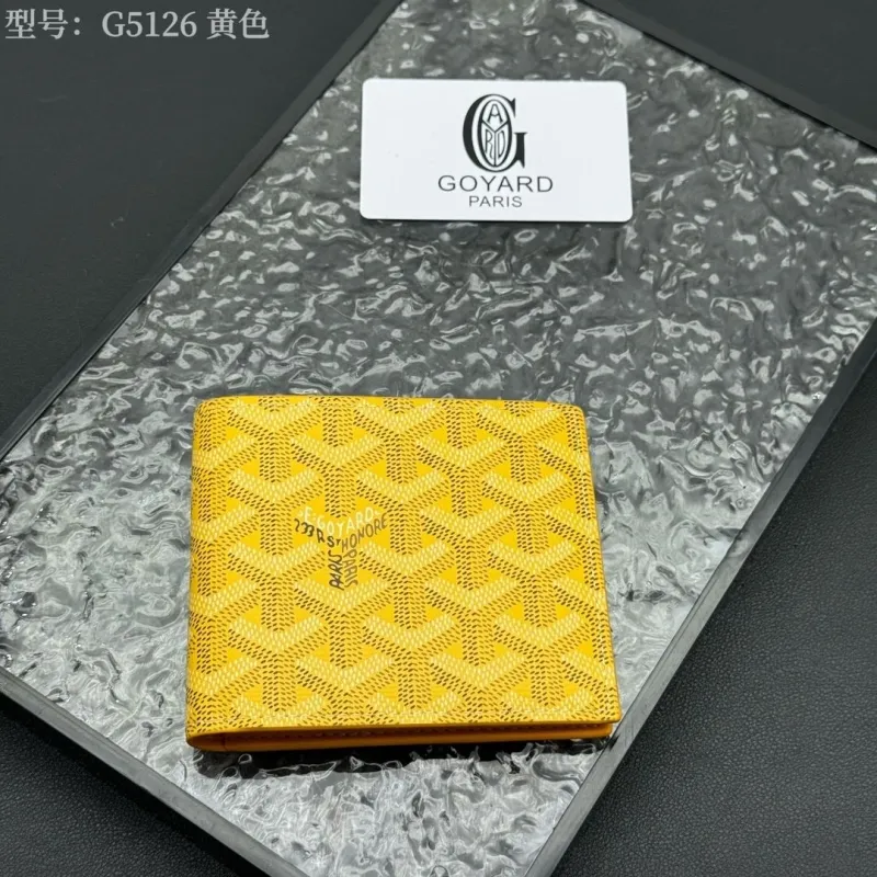 Alternative view of Goyard G5126 Yellow Bifold Wallet