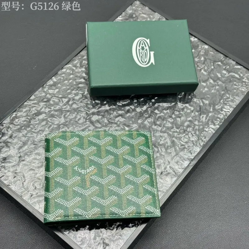 Goyard G5126 Green Bifold Wallet