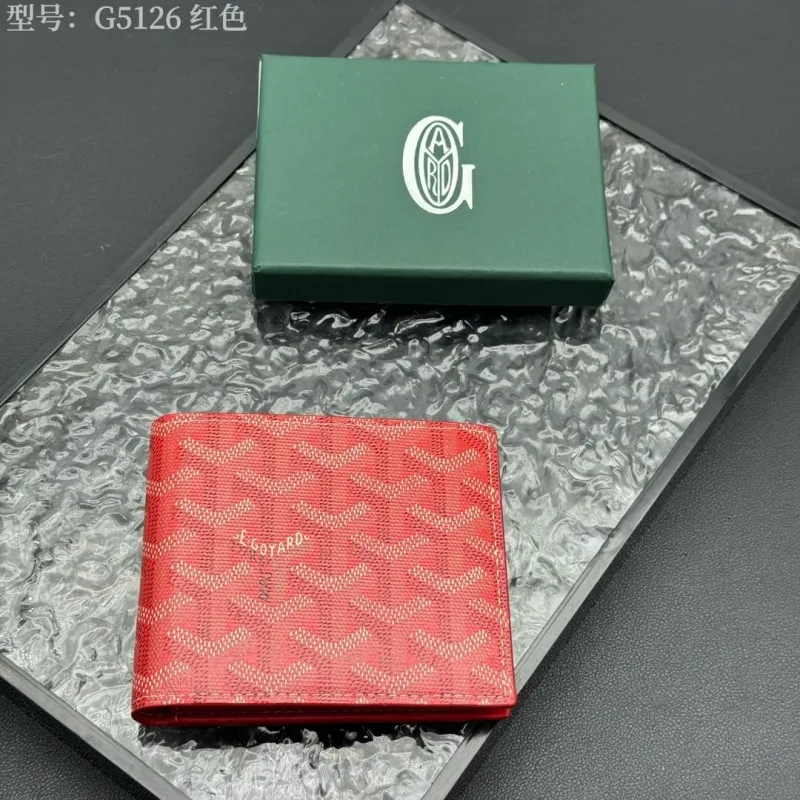 Goyard G5126 Red Bifold Wallet
