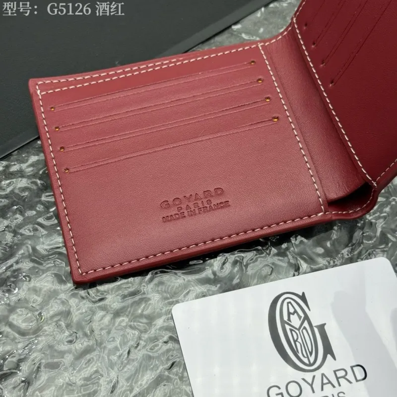 Goyard Burgundy Bifold Wallet Model G5126 - Image 5