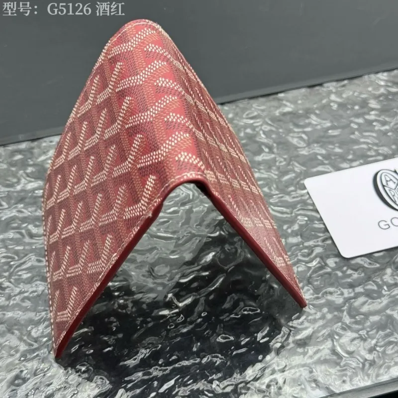 Goyard Burgundy Bifold Wallet Model G5126 - Image 8