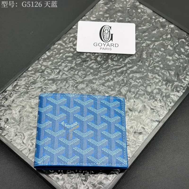 Alternative view of Goyard G5126 Sky Blue Bifold Wallet