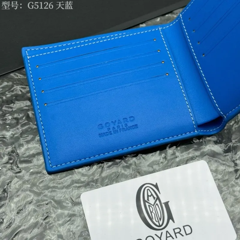 Goyard G5126 Sky Blue Bifold Wallet - Image 5