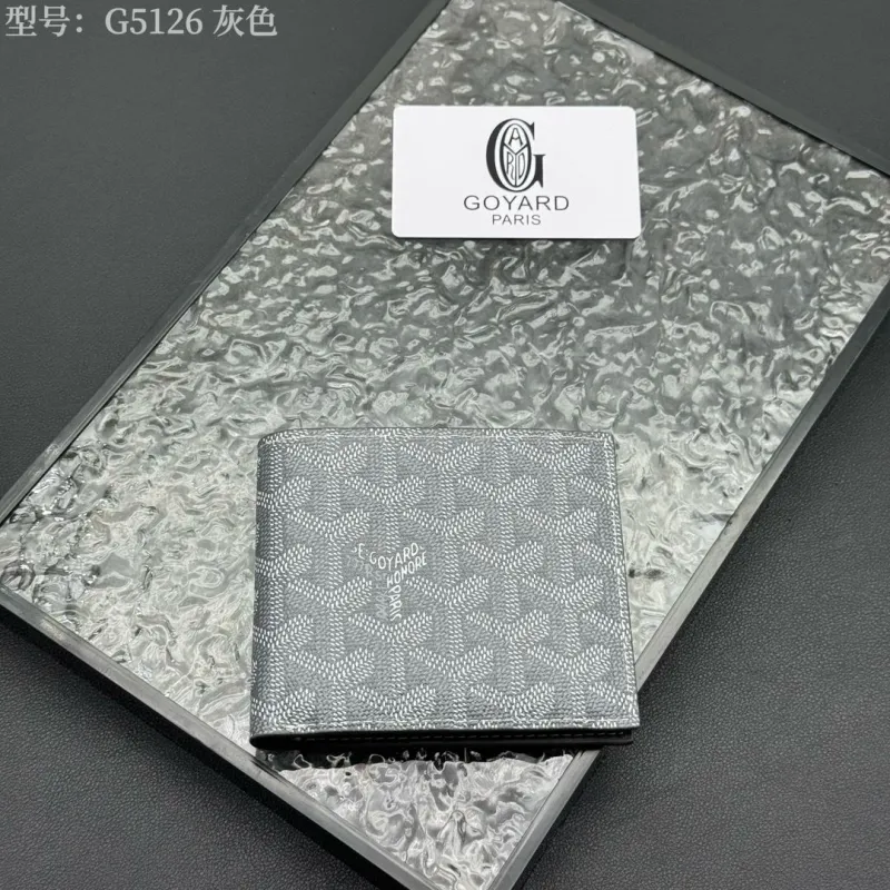 Alternative view of Goyard G5126 Gray Bifold Wallet